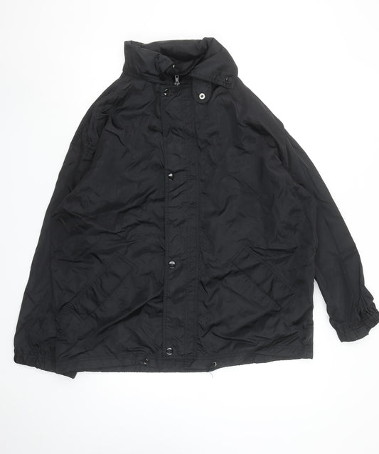 Mens UK Size M The Trader Jeans Company Black Windbreaker Coat