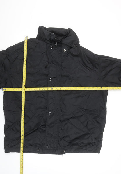 Mens UK Size M The Trader Jeans Company Black Windbreaker Coat