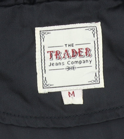 Mens UK Size M The Trader Jeans Company Black Windbreaker Coat