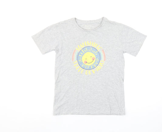 Girls UK Size 11-12 Years Mountain Warehouse Grey Basic T-Shirt