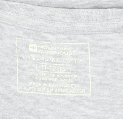 Girls UK Size 11-12 Years Mountain Warehouse Grey Basic T-Shirt