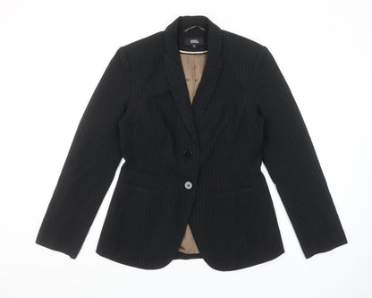 Marks and Spencer Women Black Pinstripe Suit Jacket UK 10