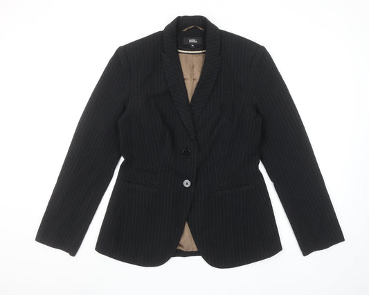 Marks and Spencer Women Black Pinstripe Suit Jacket UK 10