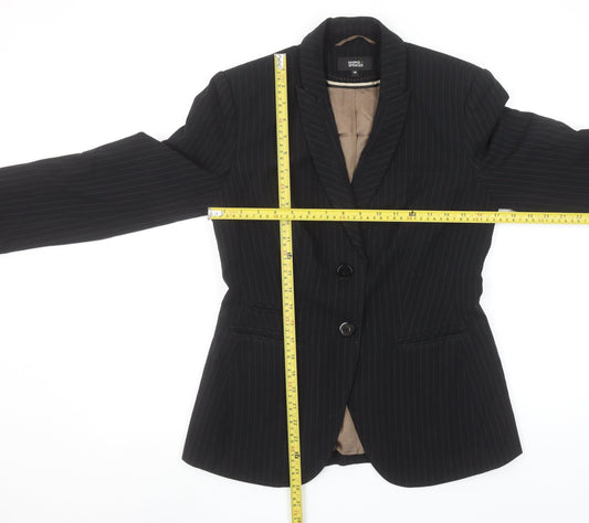 Marks and Spencer Women Black Pinstripe Suit Jacket UK 10