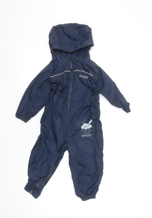 Regatta Unisex Baby Blue Waterproof Hooded Snowsuit 18-24 Months