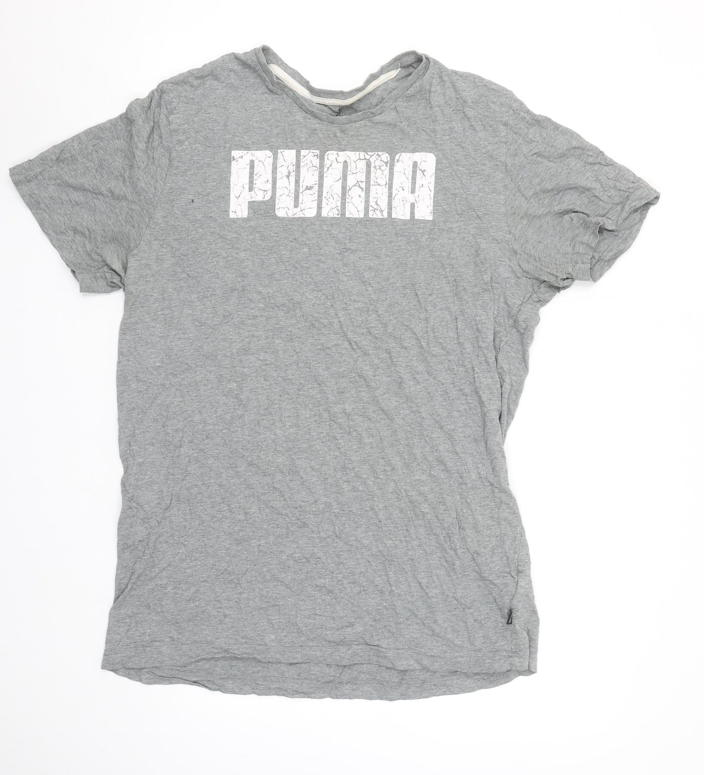 Puma Mens Grey XL Graphic Logo Crew Neck Short Sleeve T-Shirt