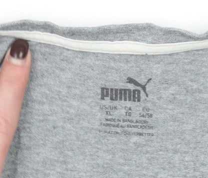 Puma Mens Grey XL Graphic Logo Crew Neck Short Sleeve T-Shirt