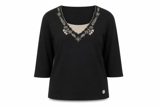 Womens UK Size 22 DASH Black Basic T-Shirt