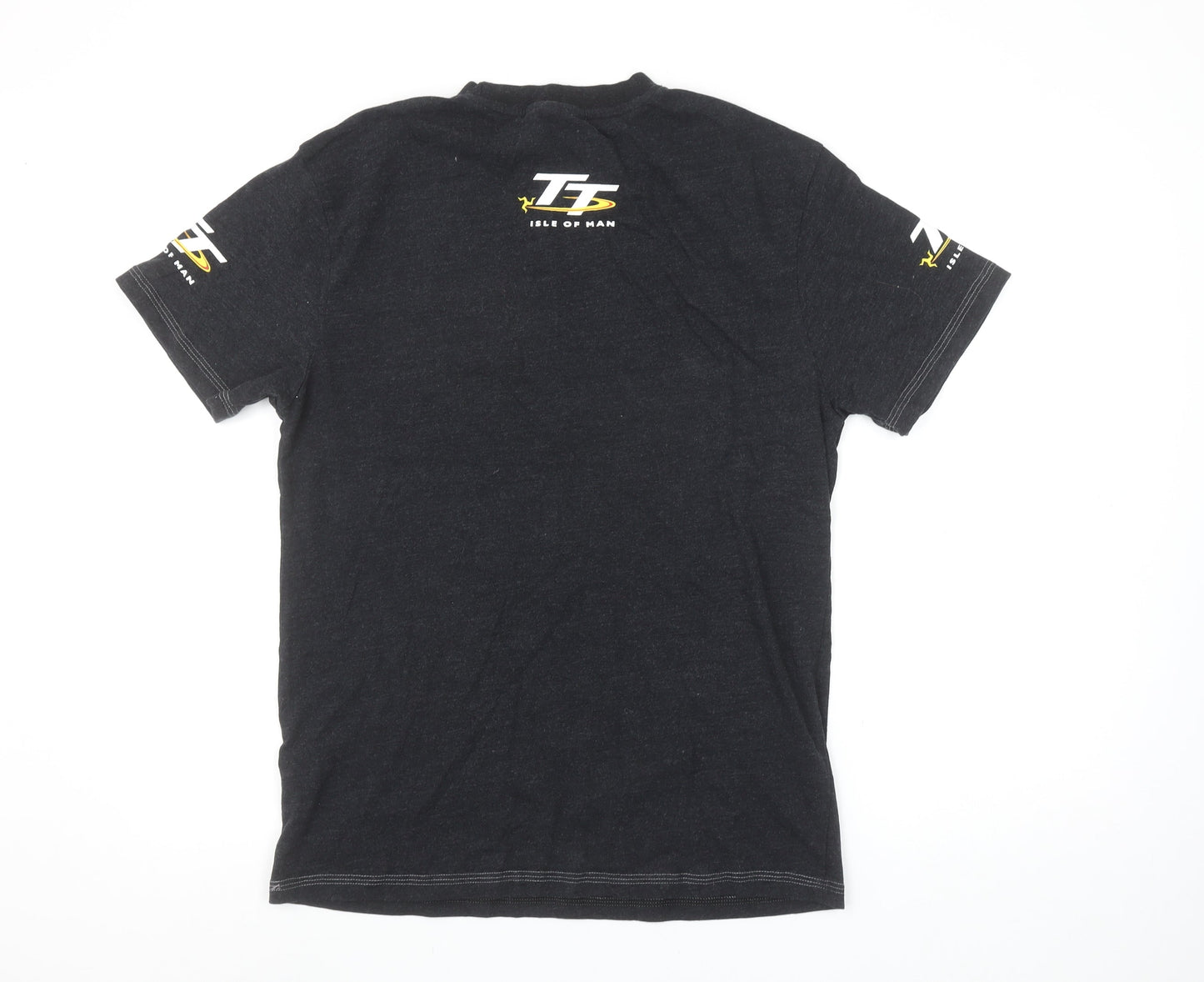 Mens UK Size S TT Isle of Man Black  T-Shirt