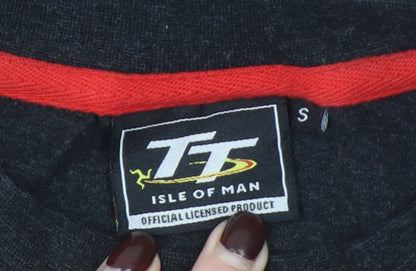 Mens UK Size S TT Isle of Man Black  T-Shirt