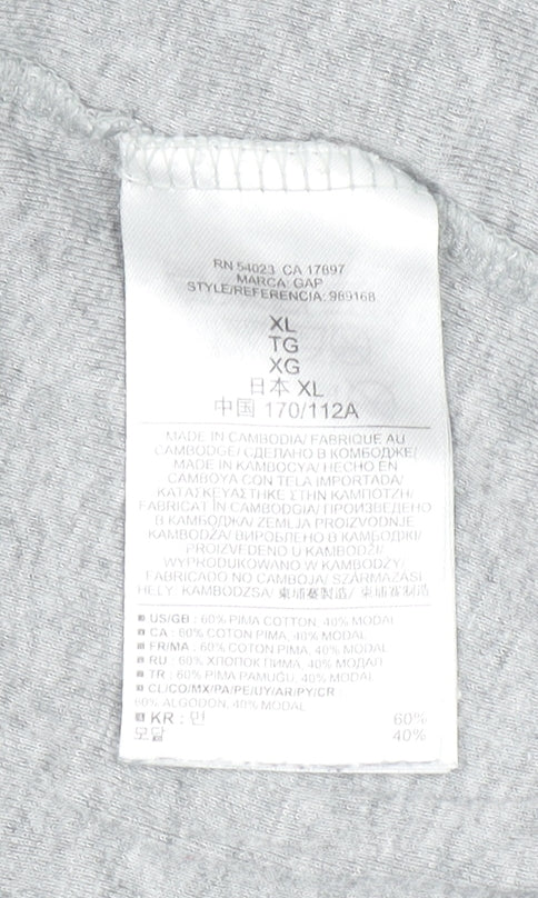 Womens UK Size XL Gap Grey Basic T-Shirt