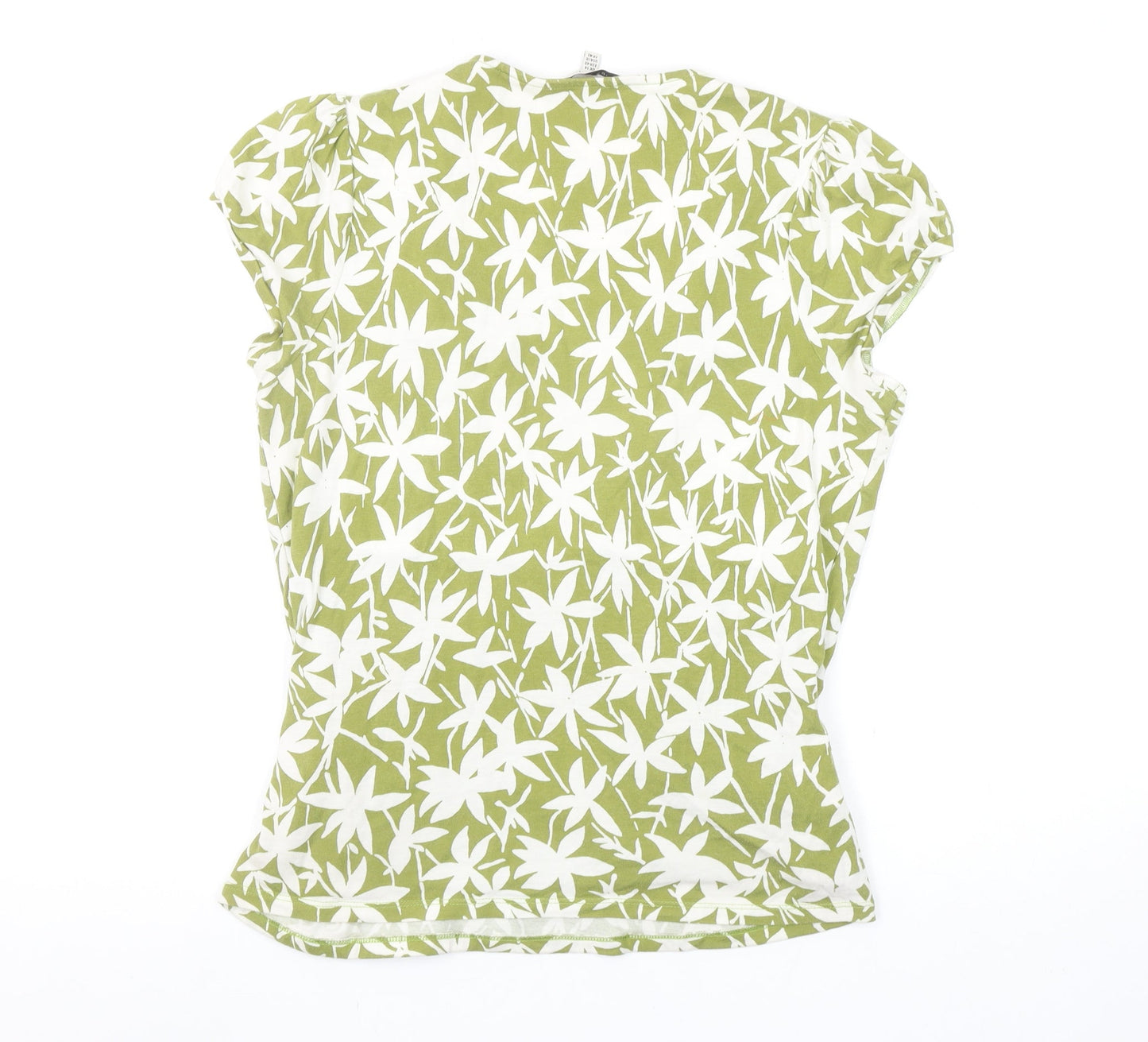 Laura Ashley Women’s Green Floral Wrap T-Shirt Size 14