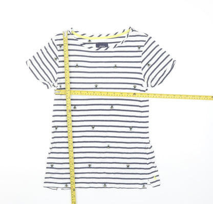 Womens UK Size 8 Joules White Basic T-Shirt
