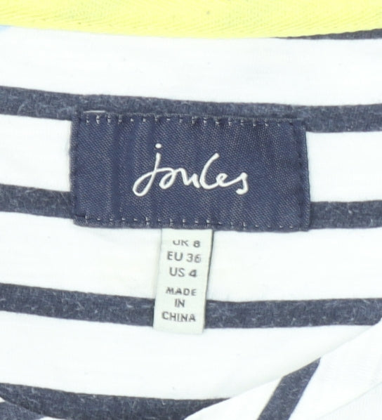 Womens UK Size 8 Joules White Basic T-Shirt