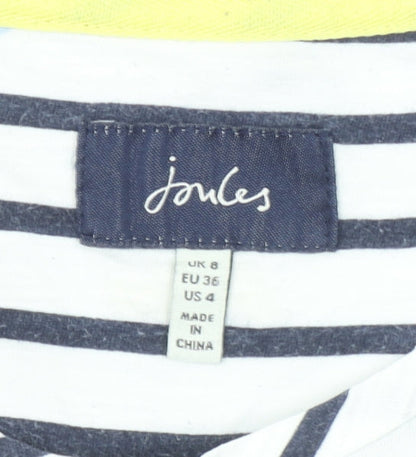 Womens UK Size 8 Joules White Basic T-Shirt