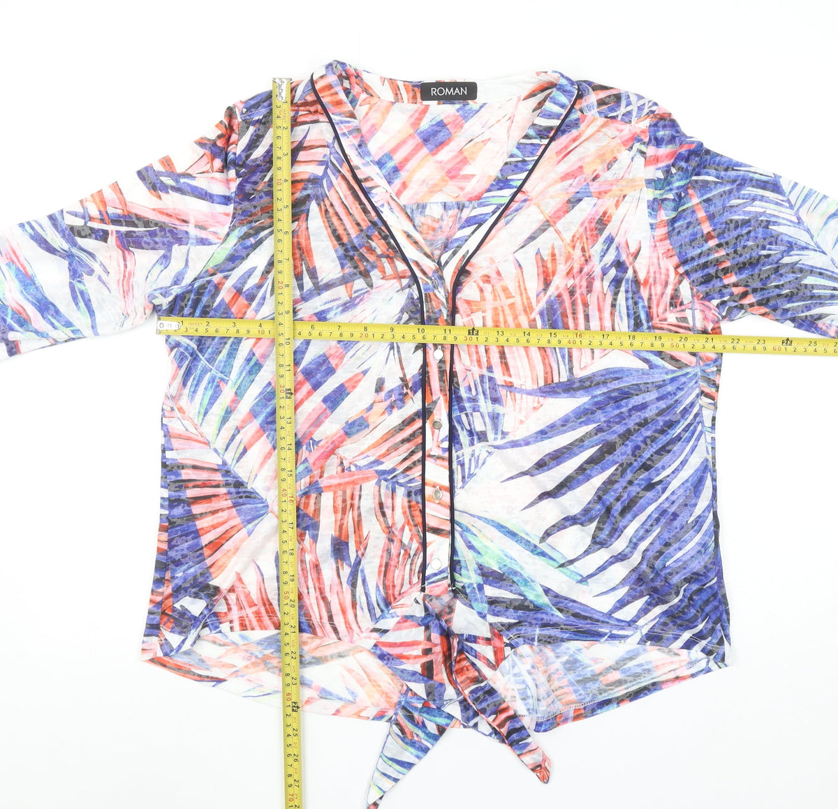 Womens UK Size M Roman Multicoloured Tunic Blouse