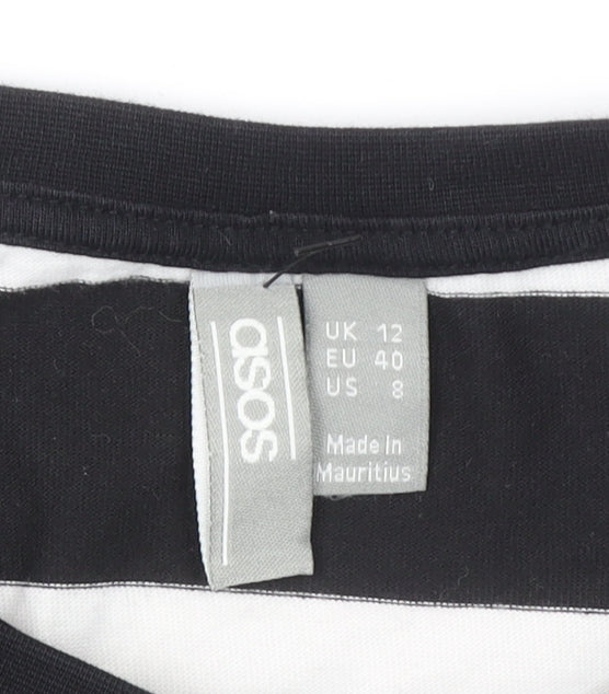 Womens UK Size 12 ASOS Black Basic T-Shirt