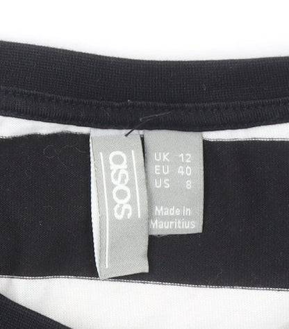 Womens UK Size 12 ASOS Black Basic T-Shirt