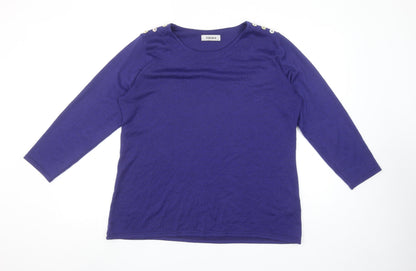 Womens UK Size 16 Alexara Purple Pullover Jumper