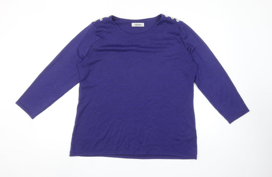 Womens UK Size 16 Alexara Purple Pullover Jumper