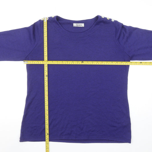 Womens UK Size 16 Alexara Purple Pullover Jumper