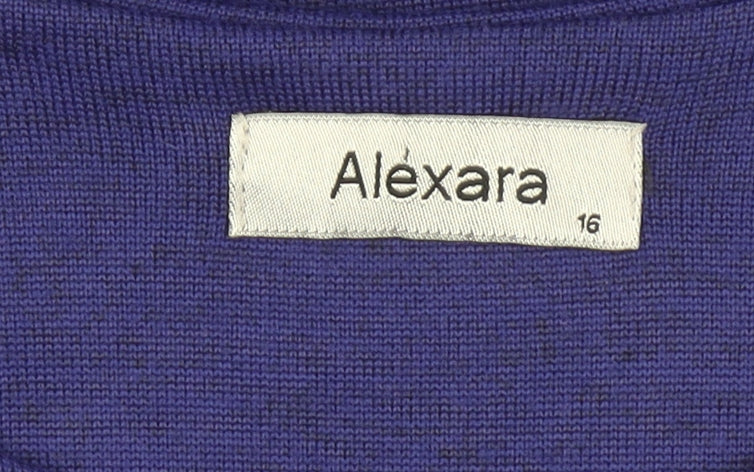 Womens UK Size 16 Alexara Purple Pullover Jumper