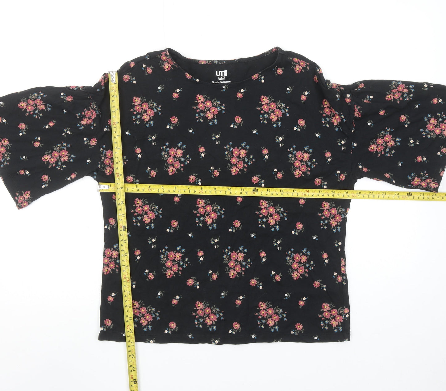 Womens UK Size S Uniqlo Black Basic T-Shirt