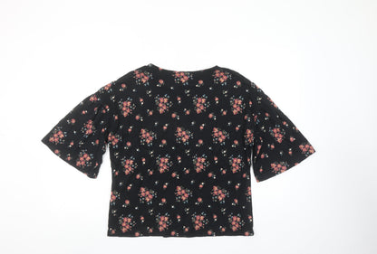 Womens UK Size S Uniqlo Black Basic T-Shirt