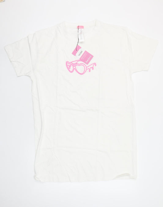 I Saw It First Women’s White Love Island Graphic Cotton T-Shirt Size S