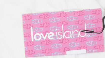 I Saw It First Women’s White Love Island Graphic Cotton T-Shirt Size S