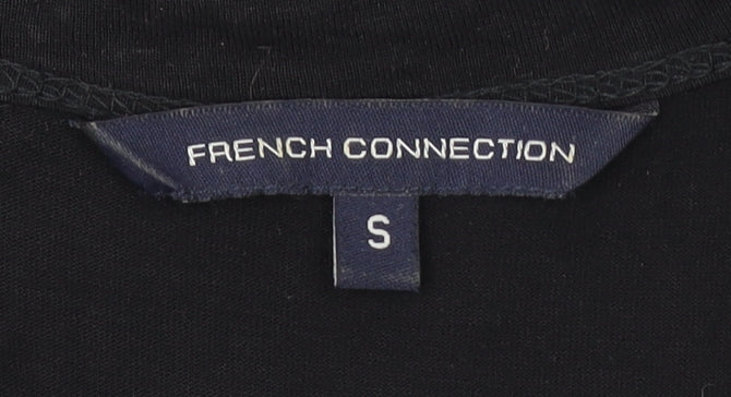 French Connection Women's Black Beaded Sleeveless Tunic Top Size S