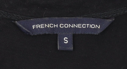 French Connection Women's Black Beaded Sleeveless Tunic Top Size S