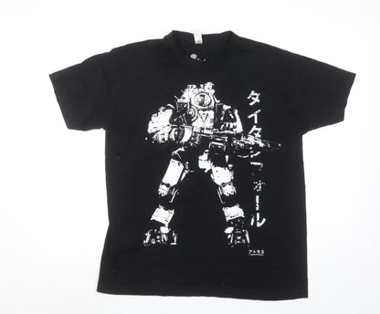 Level Up Wear Men's Black Titanfall Graphic T-Shirt Size L