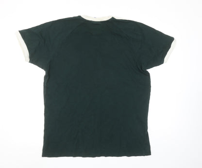 Adidas Men's Green XL Retro Trefoil Sports T-Shirt