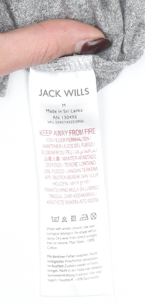 Jack Wills Men’s Grey Slim Fit Cotton Crew Neck T-Shirt M