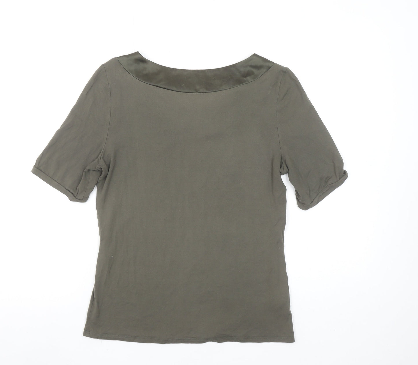 Womens UK Size S Viyella Green Basic T-Shirt