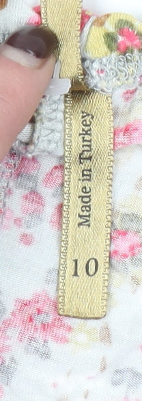 Womens UK Size 10 NEXT Multicoloured Tunic Blouse