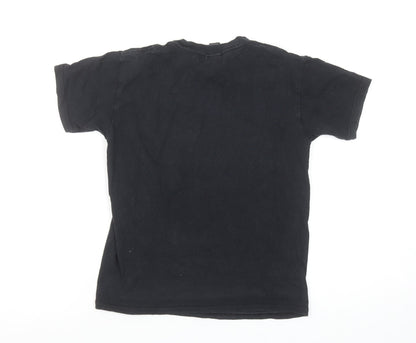 Boys UK Size S Gildan Black Basic T-Shirt