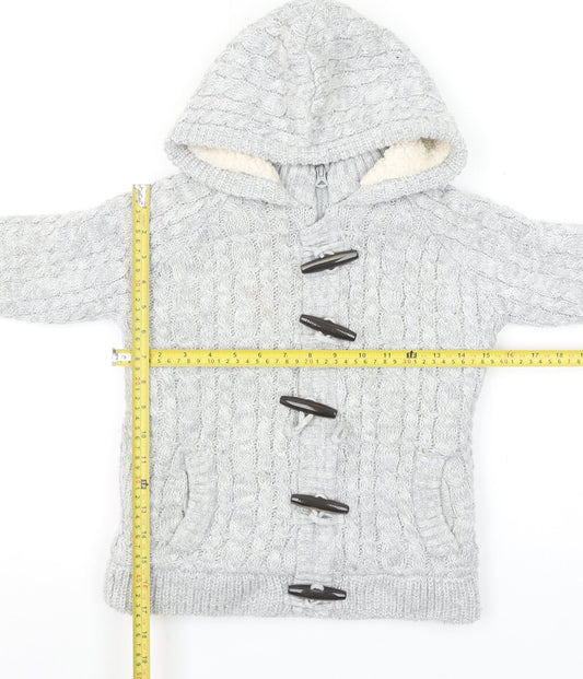 Boys UK Size 9-10 Years SoulCal & Co Grey Cardigan Jumper