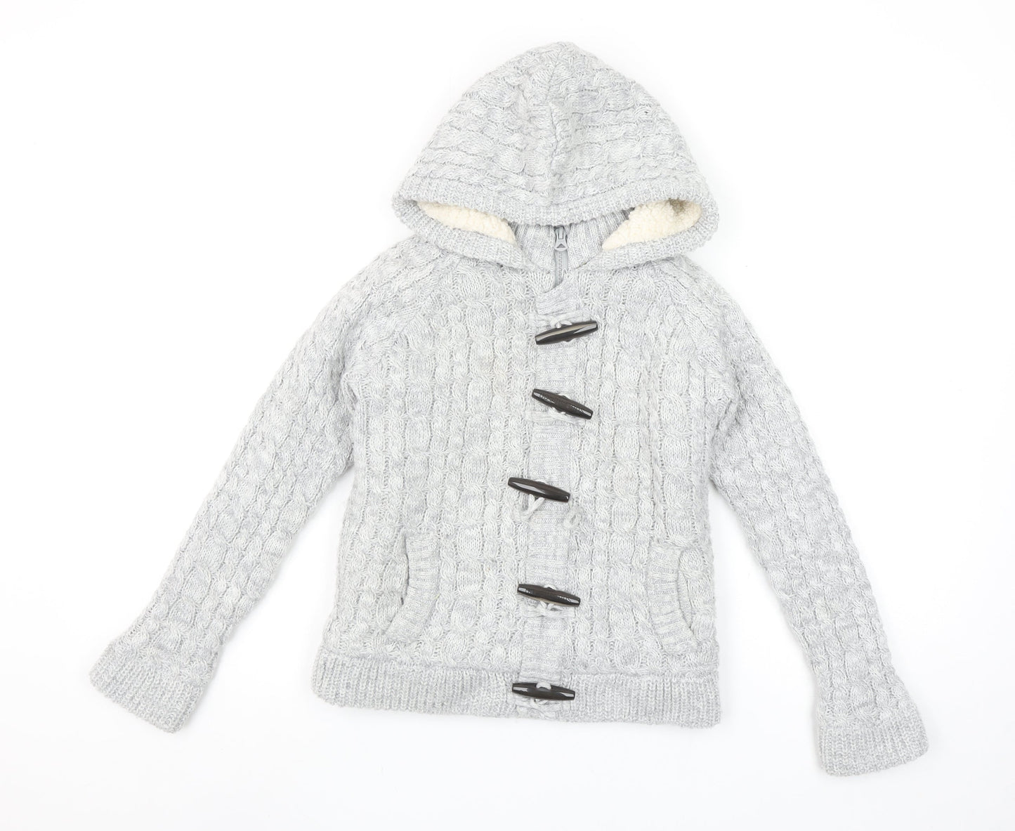 Boys UK Size 9-10 Years SoulCal & Co Grey Cardigan Jumper