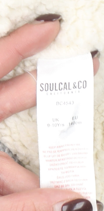 Boys UK Size 9-10 Years SoulCal & Co Grey Cardigan Jumper
