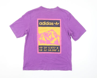 Womens UK Size XS adidas Purple Basic T-Shirt