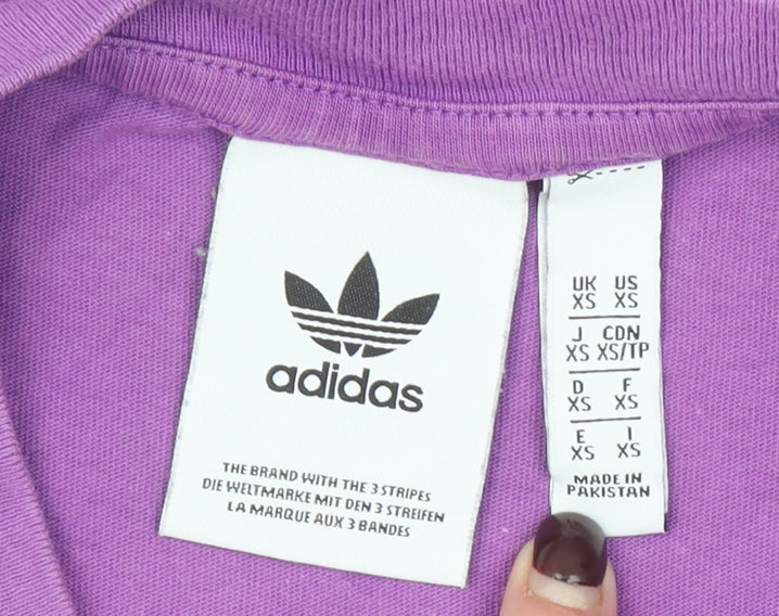 Womens UK Size XS adidas Purple Basic T-Shirt