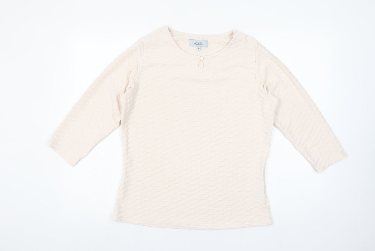 Womens UK Size 12 Honor Millburn Ivory Basic Blouse