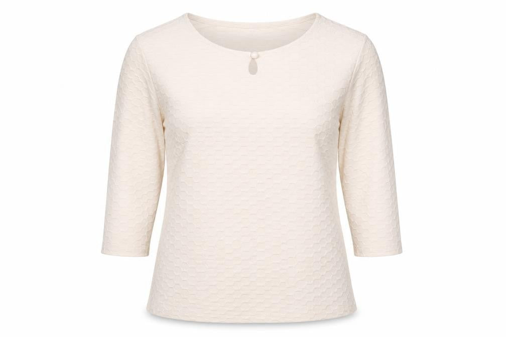 Womens UK Size 12 Honor Millburn Ivory Basic Blouse
