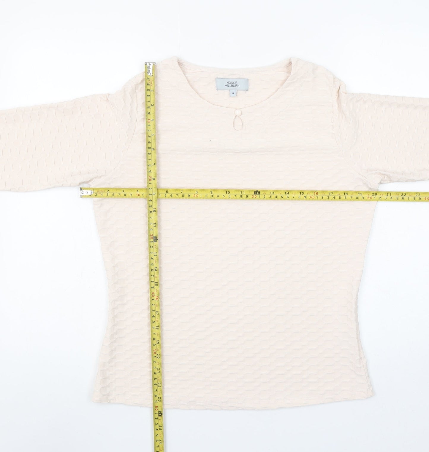 Womens UK Size 12 Honor Millburn Ivory Basic Blouse