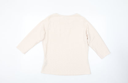 Womens UK Size 12 Honor Millburn Ivory Basic Blouse