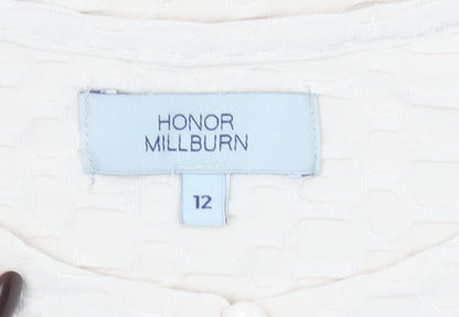 Womens UK Size 12 Honor Millburn Ivory Basic Blouse