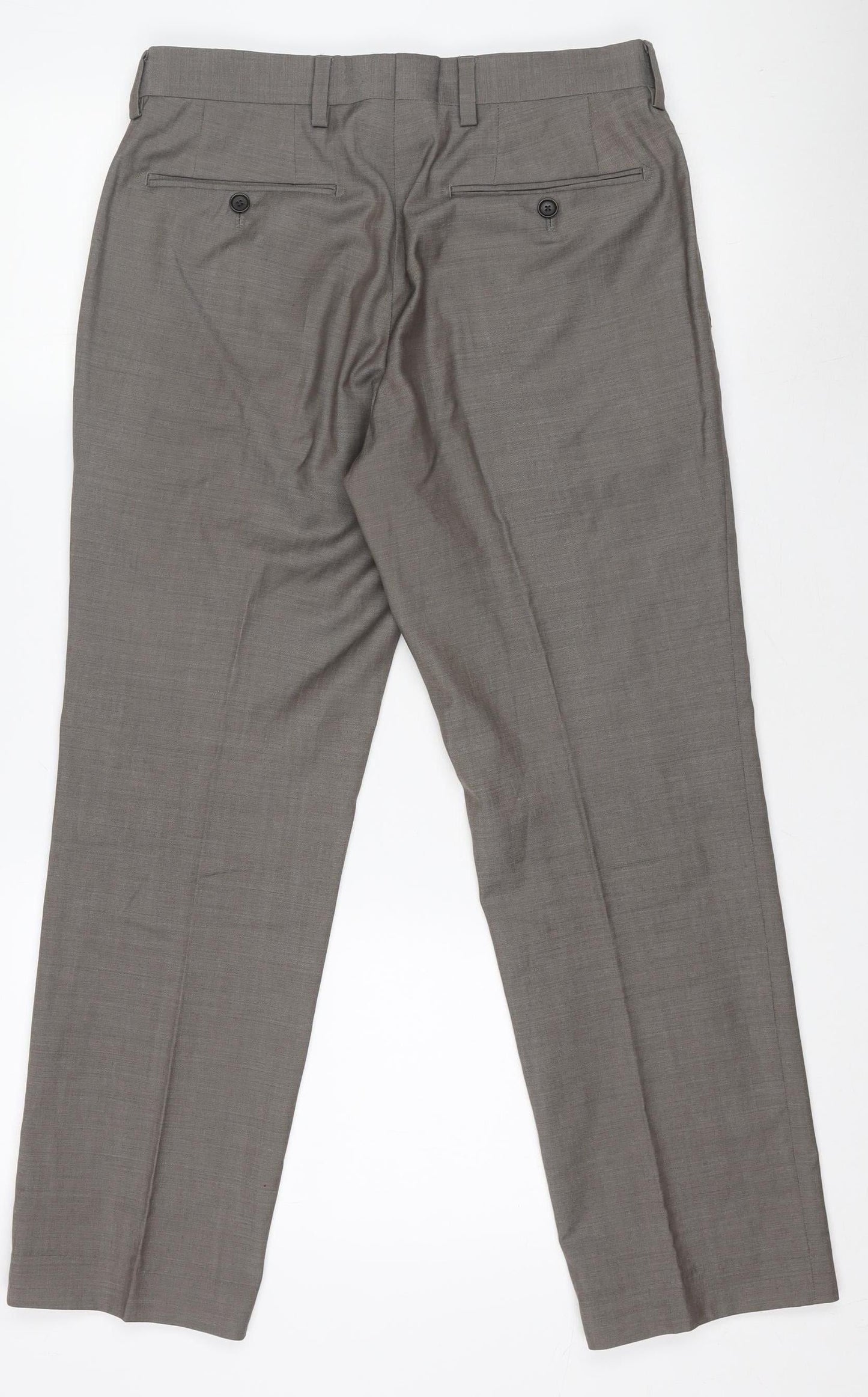 Next Signature Women's Brown Wool Dress Pants Trousers Size 30S