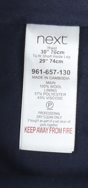 Next Signature Women's Brown Wool Dress Pants Trousers Size 30S